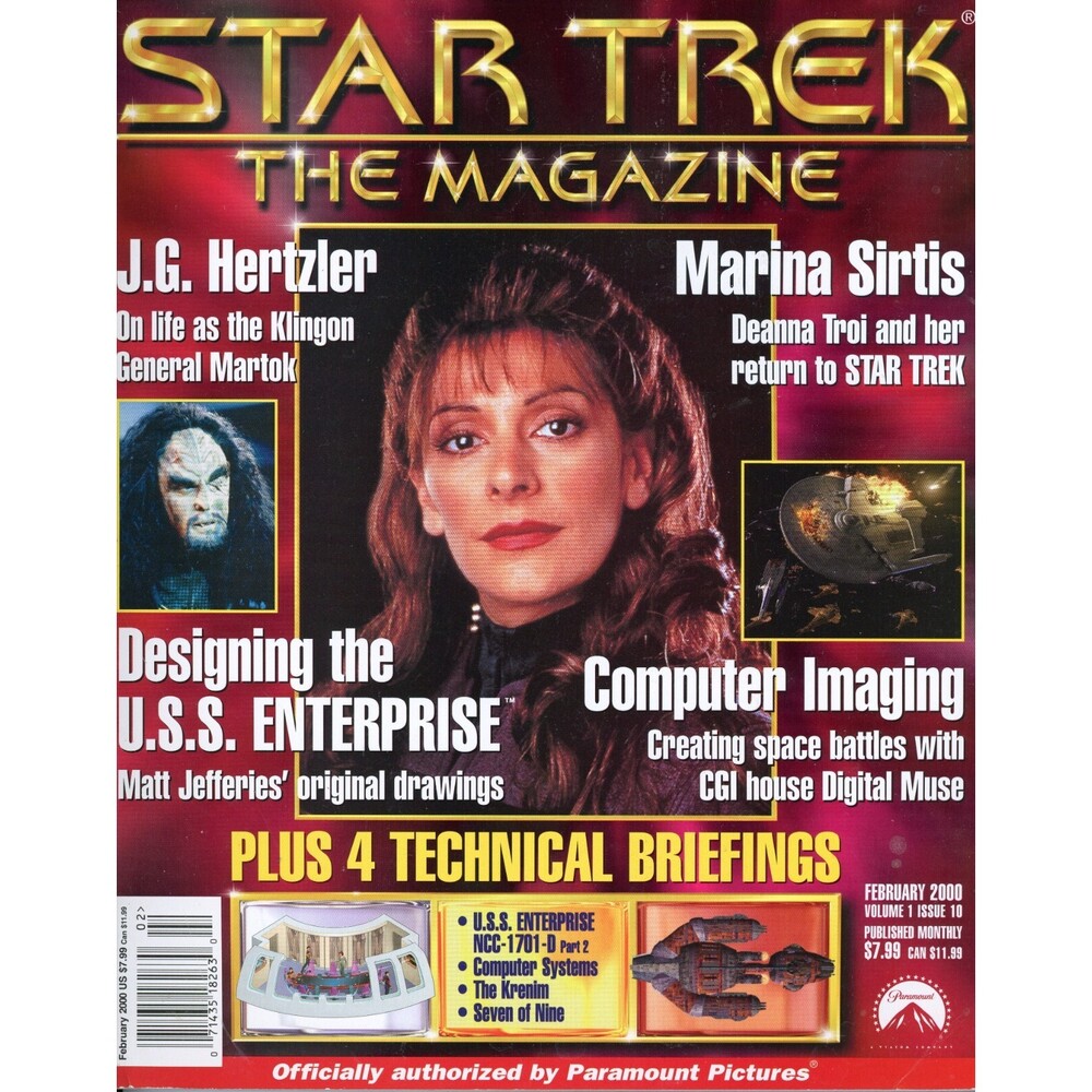 Star Trek The Magazine 2000 February  Marina Sirtis J G Hertzler Digital Muse C9